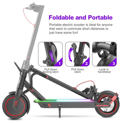 Image of 36V LED Electric Scooter | Black