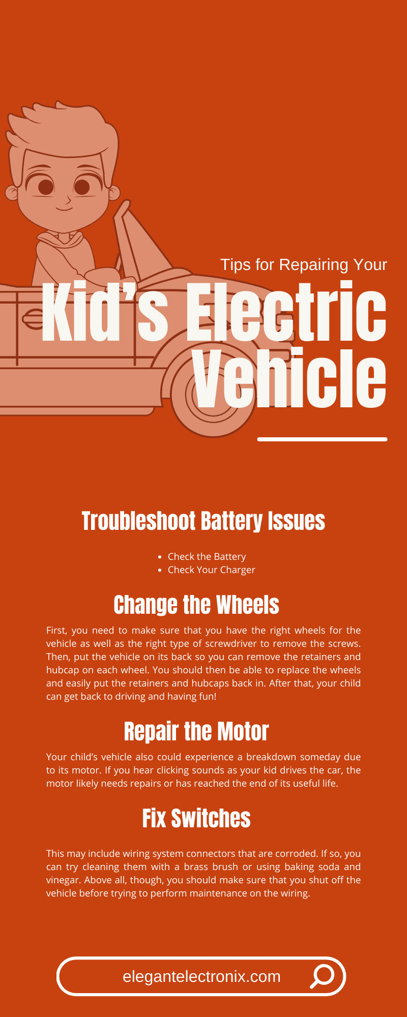 Tips for Repairing Your Kid’s Electric Vehicle