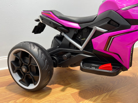 Image of 3 Wheel Motorcycle with LED Wheels Electric Kids Motorcycle Trike 12V