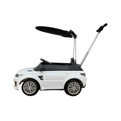 Image of Range Rover Electric Kids Car and Stroller | White