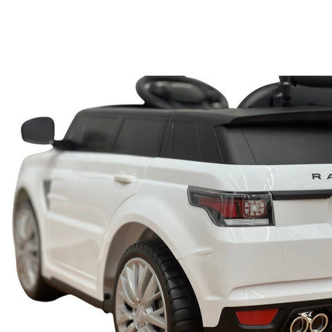 Image of Range Rover Electric Kids Car and Stroller | White