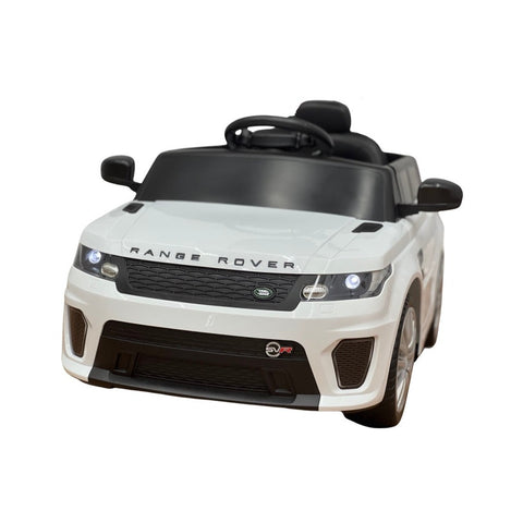 Image of Range Rover Electric Kids Car and Stroller | White