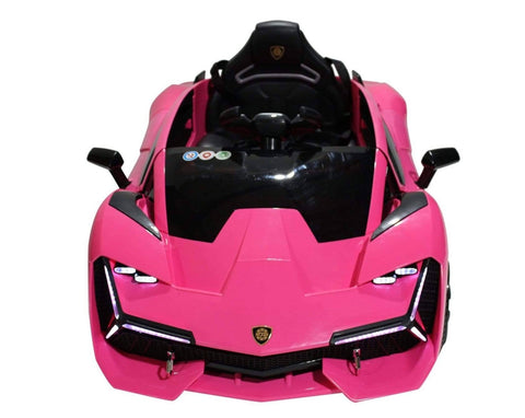 Image of Lambo Style Ride on Car with Parental Remote Control 12V | Pink - Elegant Electronix