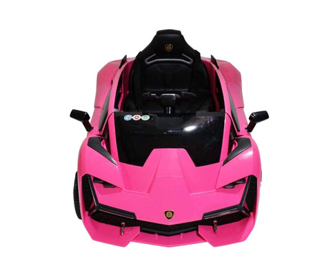 Image of Lambo Style Ride on Car with Parental Remote Control 12V | Pink - Elegant Electronix