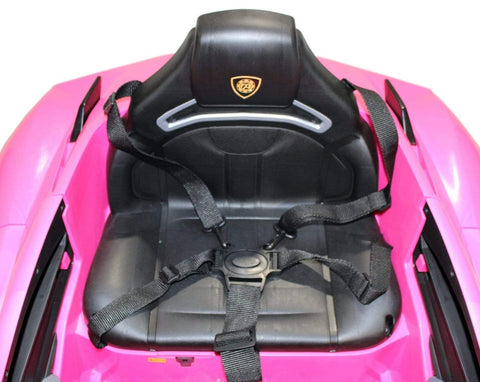 Image of Lambo Style Ride on Car with Parental Remote Control 12V | Pink - Elegant Electronix