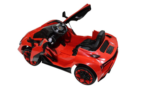 Image of Lambo Style Ride on Car with Parental Remote Control 12V | Red - Elegant Electronix