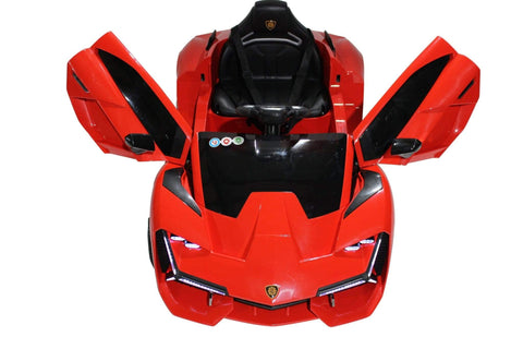 Image of Lambo Style Ride on Car with Parental Remote Control 12V | Red - Elegant Electronix