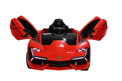 Image of Lambo Style Ride on Car with Parental Remote Control 12V | Red - Elegant Electronix