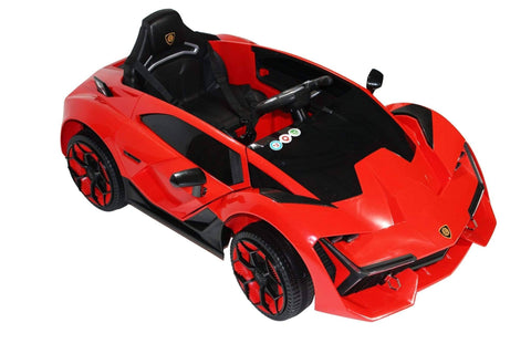 Image of Lambo Style Ride on Car with Parental Remote Control 12V | Red - Elegant Electronix