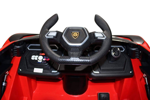 Image of Lambo Style Ride on Car with Parental Remote Control 12V | Red - Elegant Electronix