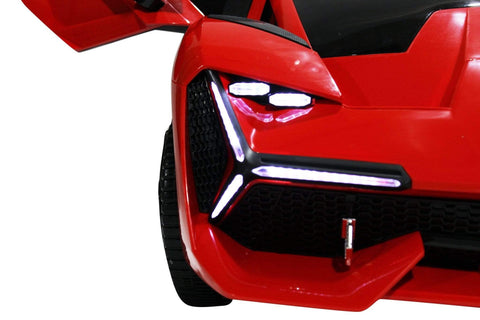 Image of Lambo Style Ride on Car with Parental Remote Control 12V | Red - Elegant Electronix