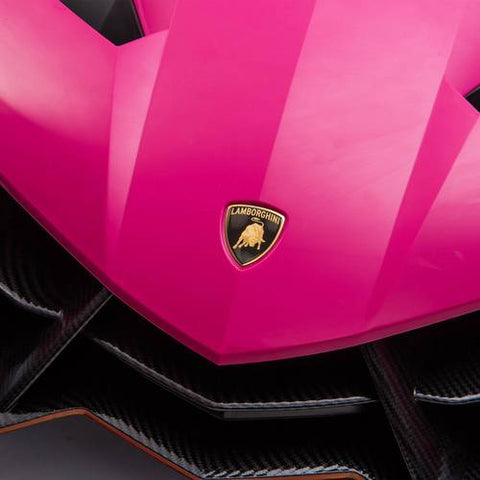 Image of 12V Licensed Lamborghini Veneno Kids Car with Bluetooth | Pink