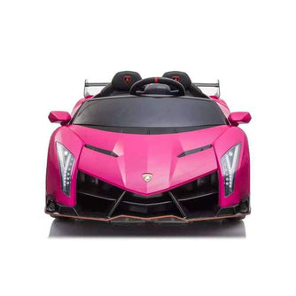 12V Licensed Lamborghini Veneno Kids Car with Bluetooth | Pink