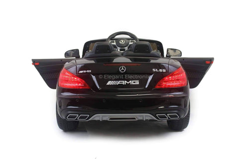 Image of Licensed Mercedes AMG with Touchscreen TV and Remote Control 12V | Black - Elegant Electronix