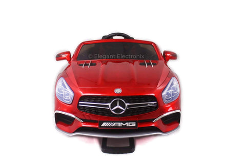 Image of Licensed Metallic Mercedes AMG with Touch Screen TV and Remote Control 12V | Candy Apple Red - Elegant Electronix