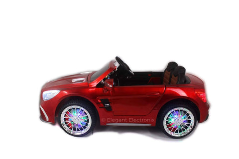 Image of Licensed Metallic Mercedes AMG with Touch Screen TV and Remote Control 12V | Candy Apple Red - Elegant Electronix