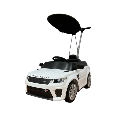 Image of Range Rover Electric Kids Car and Stroller | White