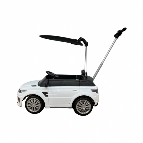 Image of Range Rover Electric Kids Car and Stroller | White