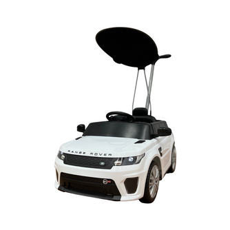 Range Rover Electric Kids Car and Stroller | White