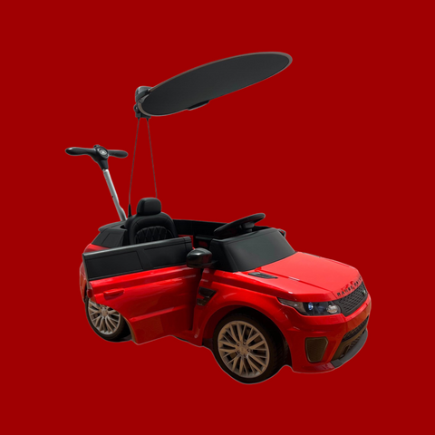 Image of Range Rover Electric Kids Car and Stroller | Red